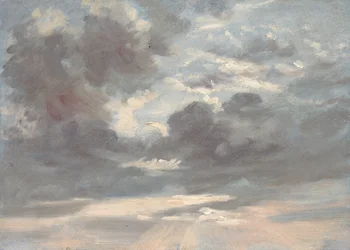 Étude de nuages : coucher de soleil orageux, 1821-2